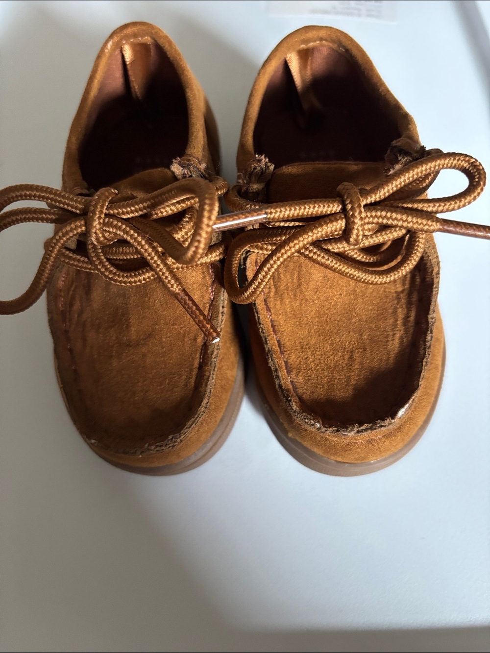 GAP Kids Suede Moccasins in Chestnut
